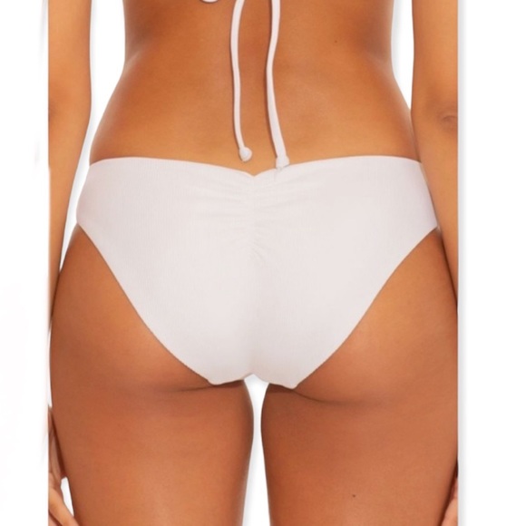 Becca Adela Fine Line Ruched Hipster Bikini Bottom - Picture 1 of 12
